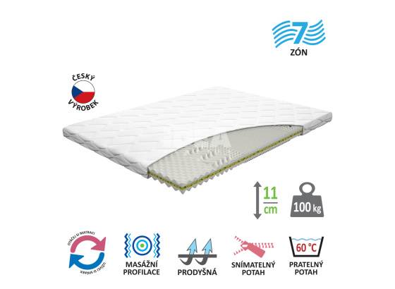 Matrace IDEA CONA 140x200x11 s potahem
