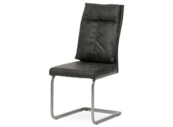 Jídelní židle DCH-459 GREY3  šedohnědá/ chrom
