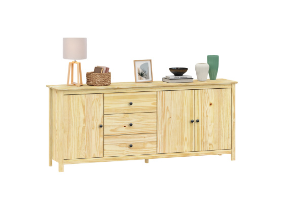 Komoda 3 dveře + 3 zásuvky TORINO kovové úchytky