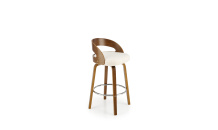 Barová židlička H110 krémová/ ořech