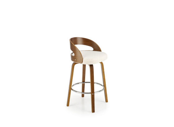 Barová židlička H110 krémová/ ořech