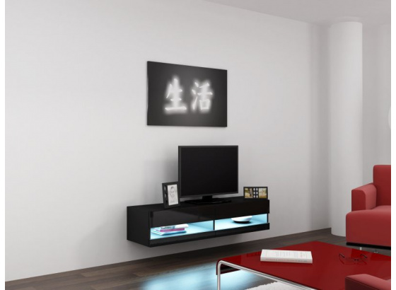TV stolek VIGO NEW RTV 140 černá/černý lesk