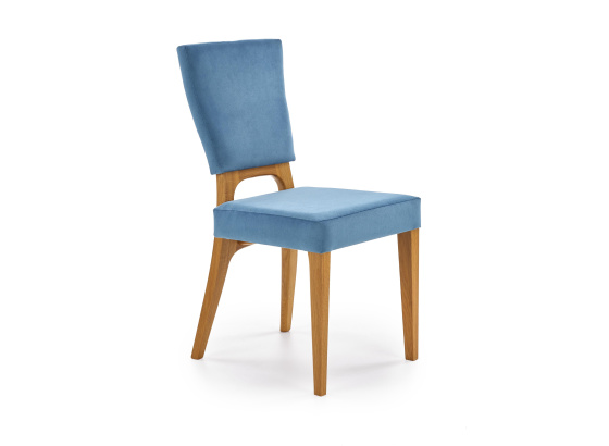 Jídelní židle WENANTY mořská modrá/dub medový 