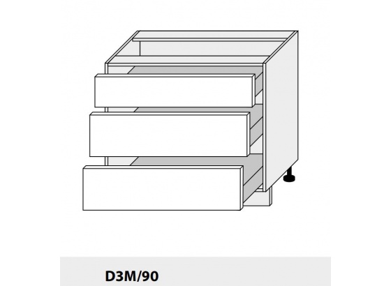 Dolní skříňka PLATINIUM D3M/90 grey