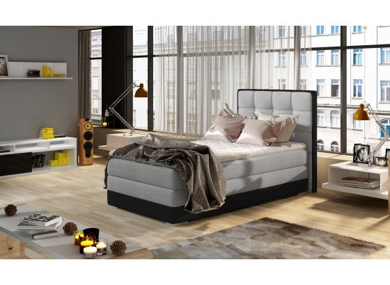 Postel boxspring Aster 90x200 Sawana 21/ eko kůže  Soft 11 Levá