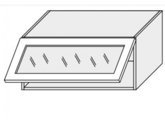 Horní skříňka EMPORIUM W4bs 80 WKF sklo lava