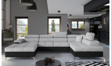 Sedací souprava Eduardo Sawana 21,/ eko kůže Soft 11 Pravé