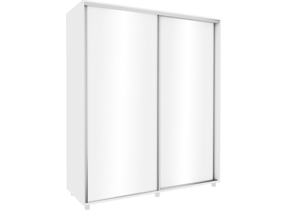 Šatní skřín 180 cm bílá/ bílý lesk 
