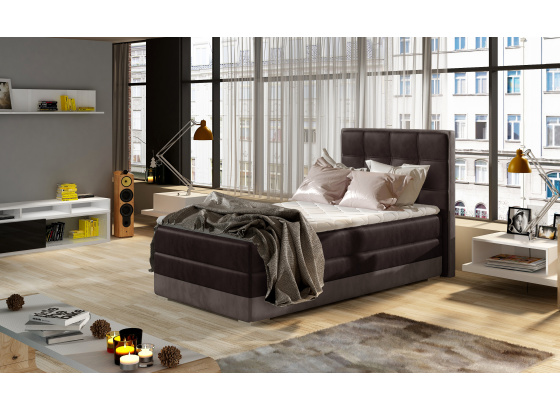Postel Boxspring Aster 90x200 Monolith 29/ Monolith 09 otvírání levé