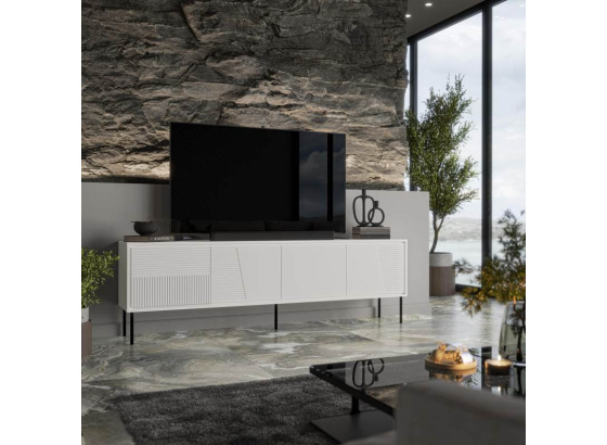 TV stolek ABI bílý mat/ bílý lesk