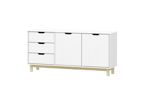 Komoda 2 dveře + 3 zásuvky BONITO 2 bílý lak
