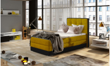 Postel boxspring Aster 90x200 Omega 68/ eko kůže Soft 11 Pravá