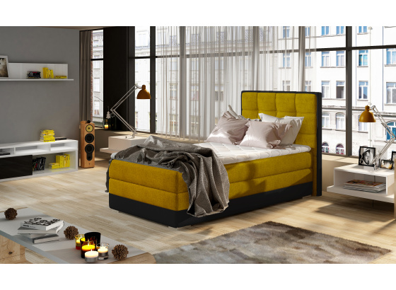 Postel boxspring Aster 90x200 Omega 68/ eko kůže Soft 11 Pravá