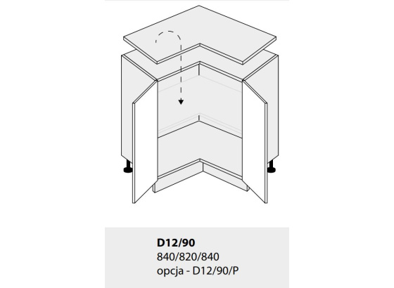 Dolní skříňka PLATINIUM D12 90 