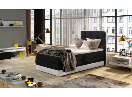 Postel boxspring Aster 90x200 Sawana 14/ eko kůže  Soft 17 Pravá