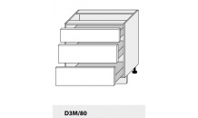 Dolní skříňka PLATINIUM D3M/80 bílá