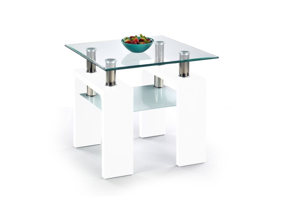 Konferenční stolek DIANA H čtverec bílý lak (p.p)