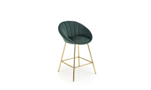Barová židle H112 zlatá/ tmavě zelená