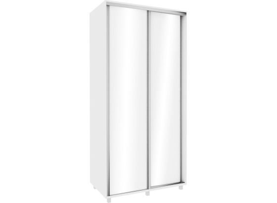 Šatní skříň 100 cm bílá/ bílý lesk