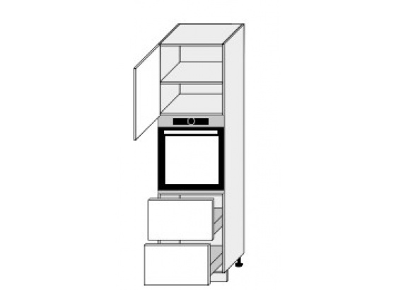 Skříň pro vestavbu PLATINIUM D14/RU/2A 356  pro troubu bílá
