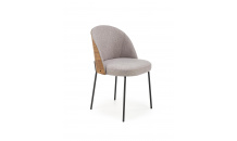 Jídelní židle K451 šedá/světlý ořech