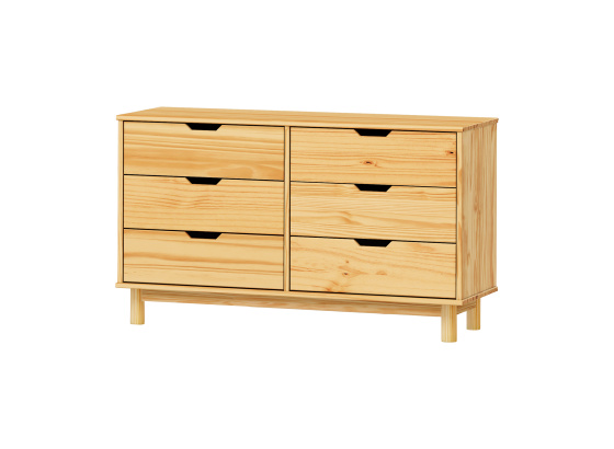 Komoda 3+3 zásuvky BONITO 2 lak