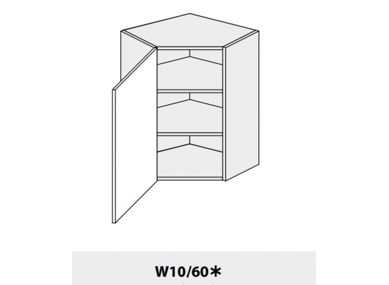 Horní skříňka kuchyně Quantum W10 60 rohová bílá