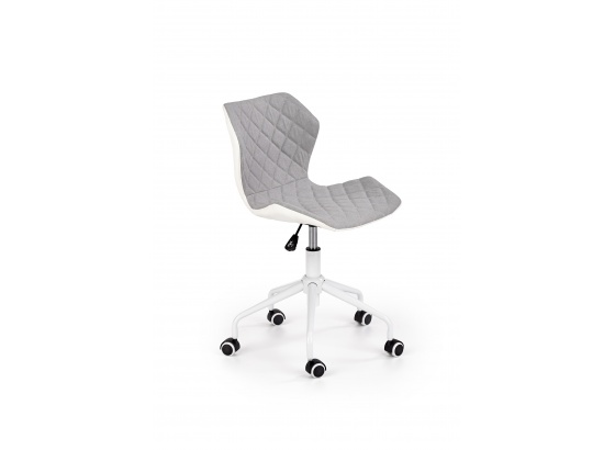 Dětská židle MATRIX 3 světle šedá/bílá