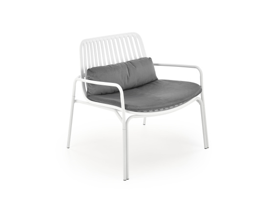 Zahradní židle MELBY bílá/ šedá