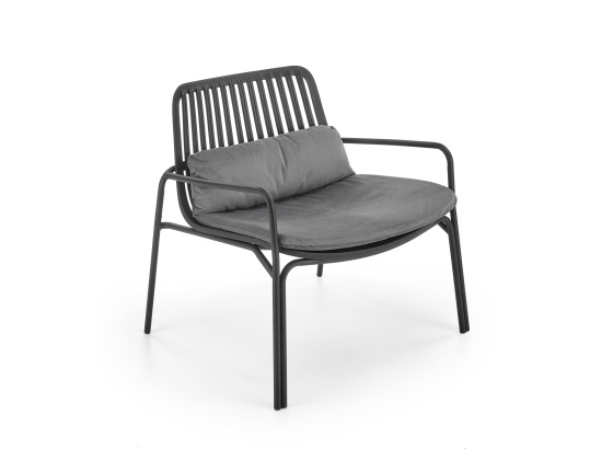 Zahradní židle MELBY černá/ šedá
