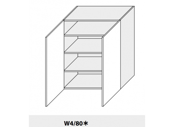 Horní skříňka PLATINIUM W4/80 grey