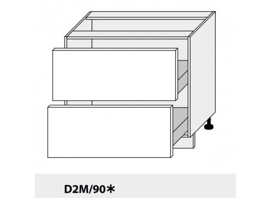 Dolní skříňka kuchyně Quantum D2M 90 bílá