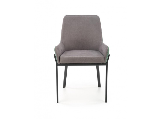 Jídelní židle K439 tmavě šedá/zelená