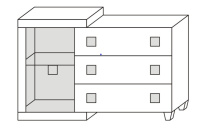 Komoda SEMPRE 1D+3  ( ukončená výroba)