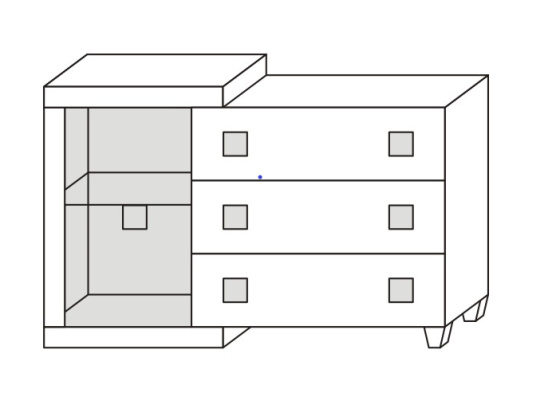 Komoda SEMPRE 1D+3  ( ukončená výroba)