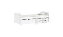Jednolůžko se zásuvkami 8816B MARY bílý lak