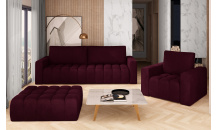 Sedací souprava Lazaro 3+1 s taburetem Mat Velvet 68