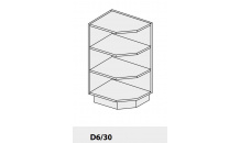 Dolní skříňka kuchyně Quantum D6 30 rohová dub artisan