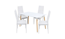Jídelní stůl ONE 140x90 bílý + 4 židle SIGMA bílé