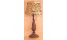 Nástěnná dekorativní kovová lampa zlatá/hnědá