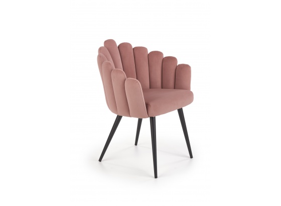 Jídelní židle K410  sametová růžová