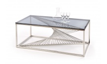 Konferenční stolek INFINITY stříbrná/kouřové sklo