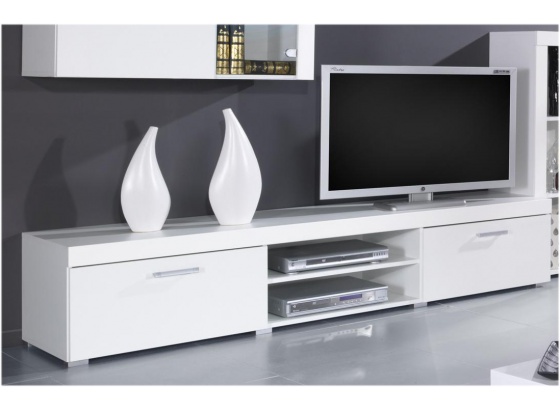 TV stolek SAMBA REG8 bílá/bílý lesk