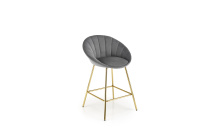 Barová židle H112  zlatá/ šedá