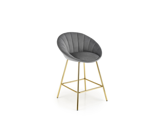 Barová židle H112  zlatá/ šedá