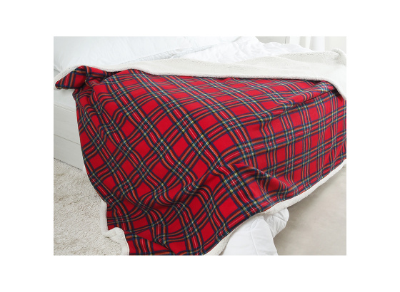 Deka BUFFALO 150x200 červenozelené káro