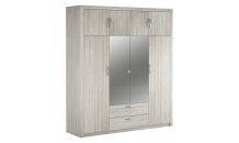 Šatní skříň PLUTON čtyřdveřová dub Shannon