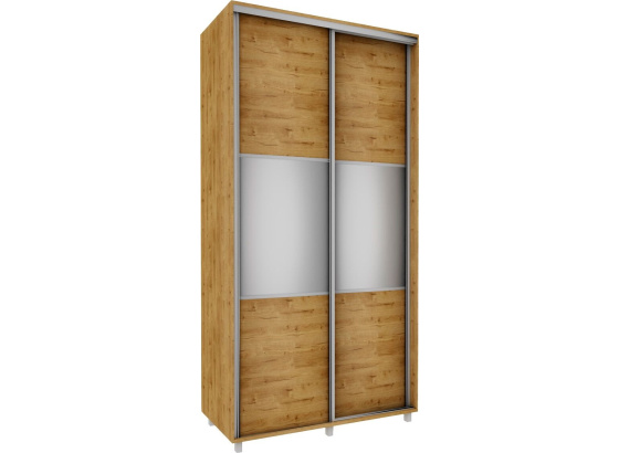 Vysoká šatní skříň 120 cm dub soma tmavý se zrcadlem