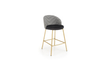 Barová židle H113  zlatá/ černá/ bílá