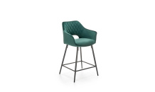 Barová židle H107 černá/ tmavě zelená